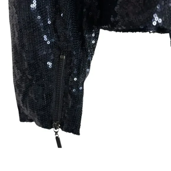 Baker by Ted Baker Navy Blue Sequin Zip Jacket Girl’s Size 13